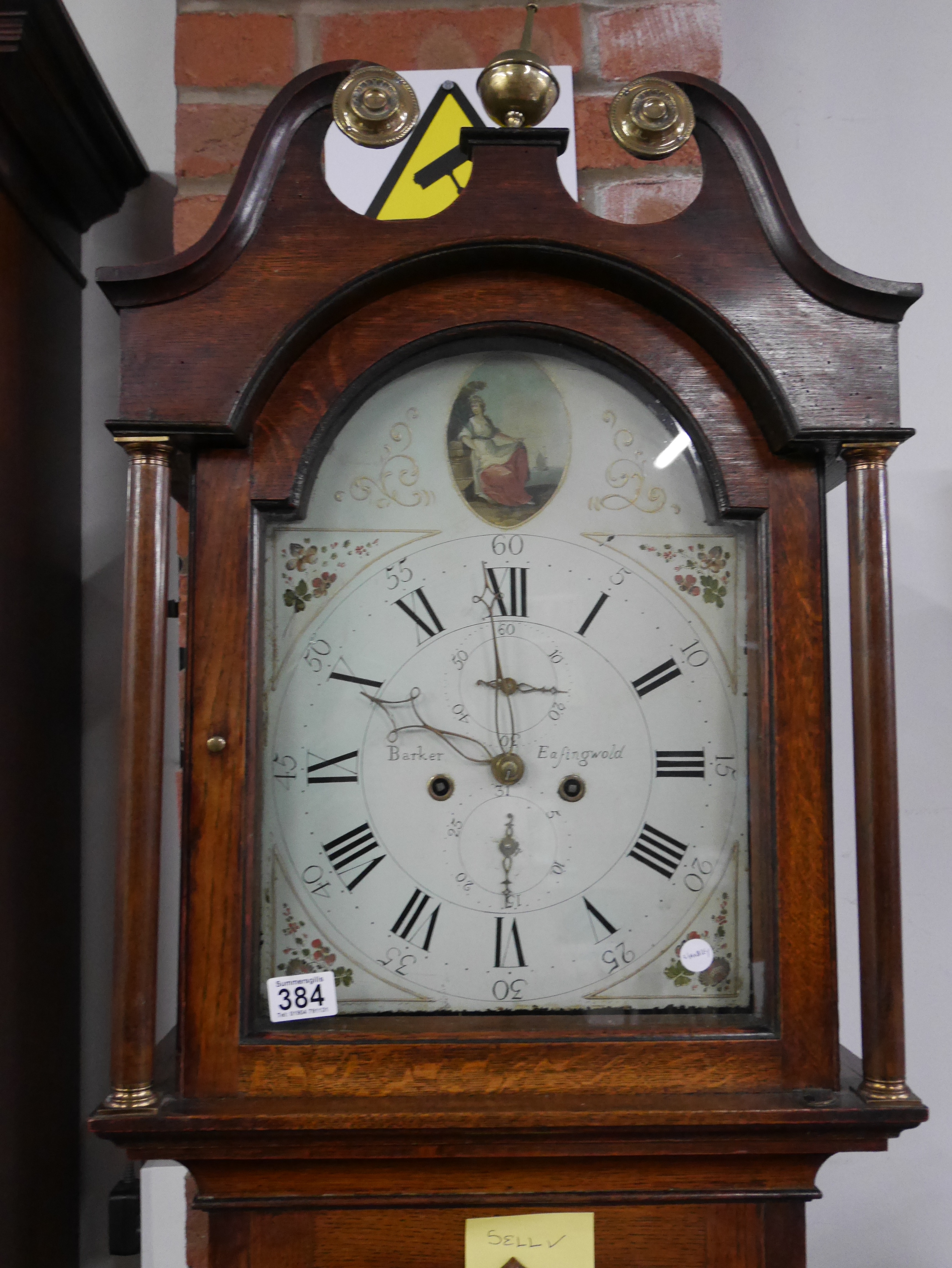 Oak longcased clock by Barker of Easingwold - Image 2 of 5