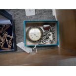 Silver chain and pocket watch