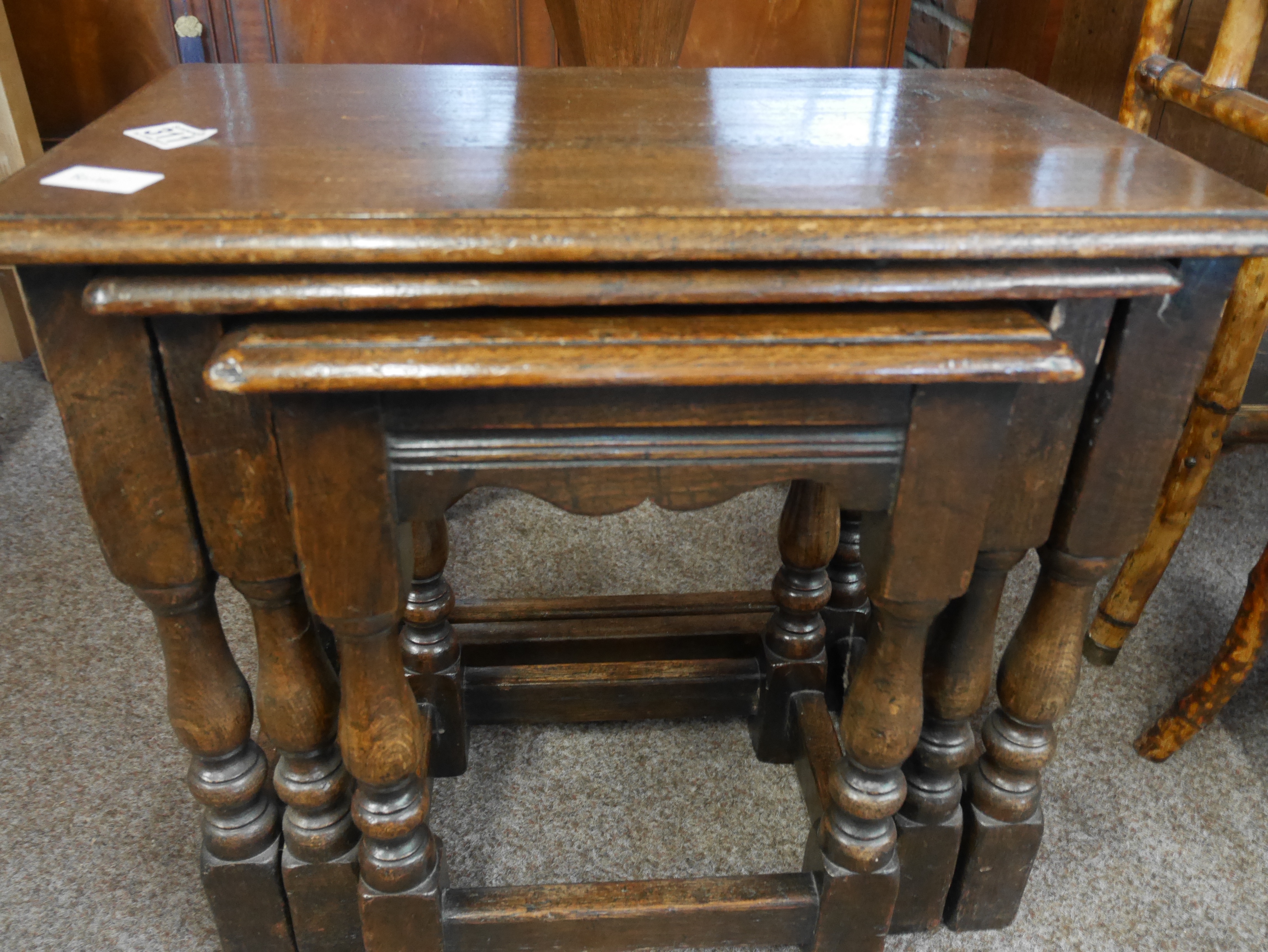 Oak nest of tables