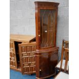 Yew corner cupboard