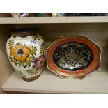 Gouda vase and Noritake plate