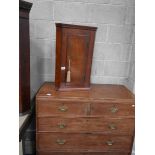 Small corner oak cupboard