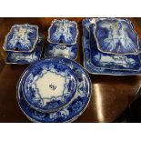 Victorian Blue & White part dinner service