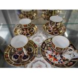 4 x Crown Derby cups and saucers