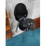 4 Chrome kitchen chairs