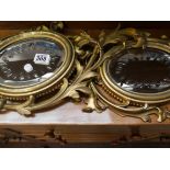 Pair of gilt mirrors (damaged)