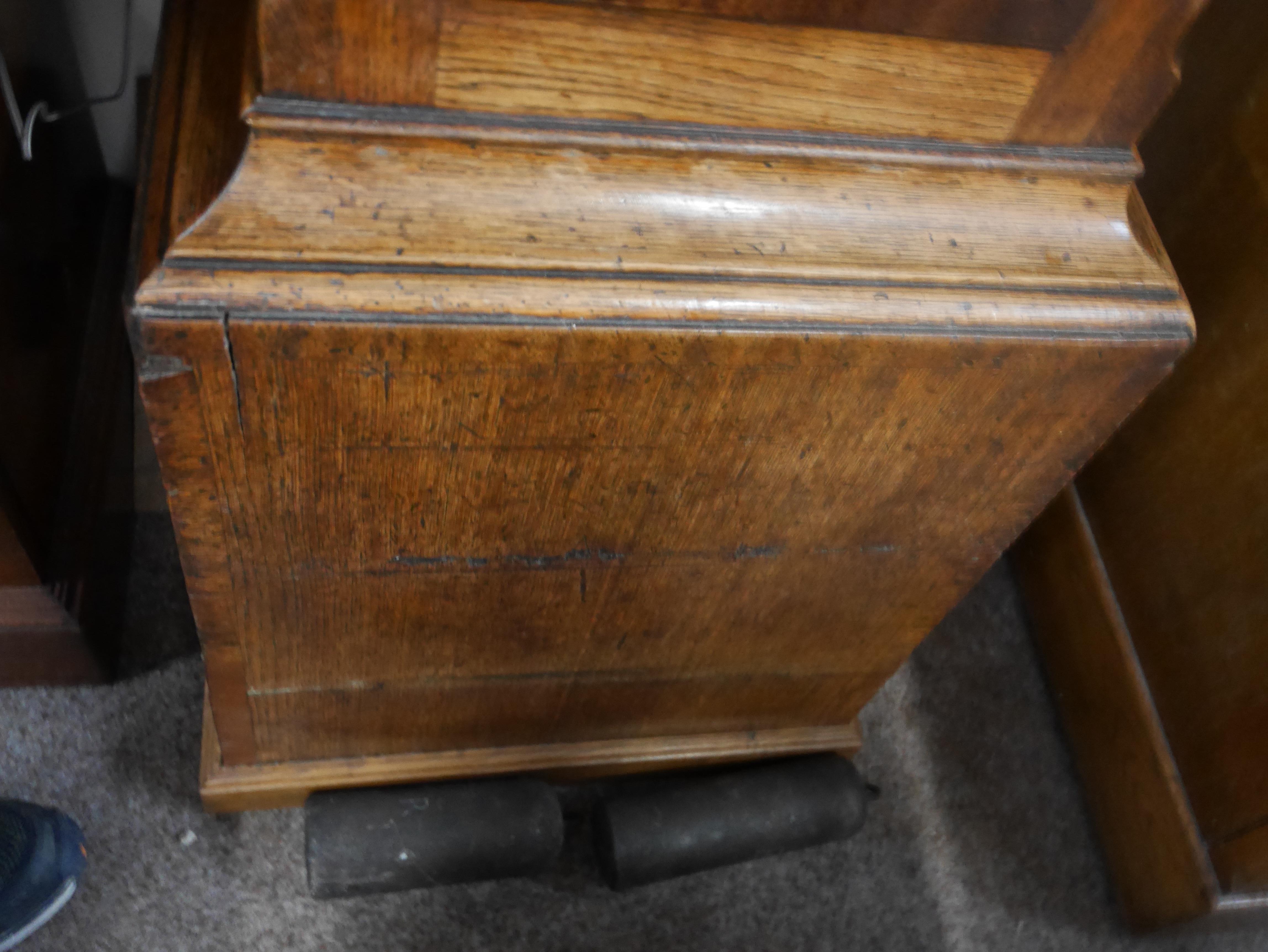 Oak longcased clock by Barker of Easingwold - Image 3 of 5