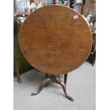 Georgian tilt top mahogany table