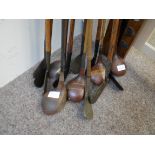 Golf clubs and club holder
