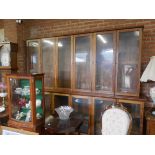 Large Mahogany bookcase 9'3"" length 19"" width 7'7"" ht