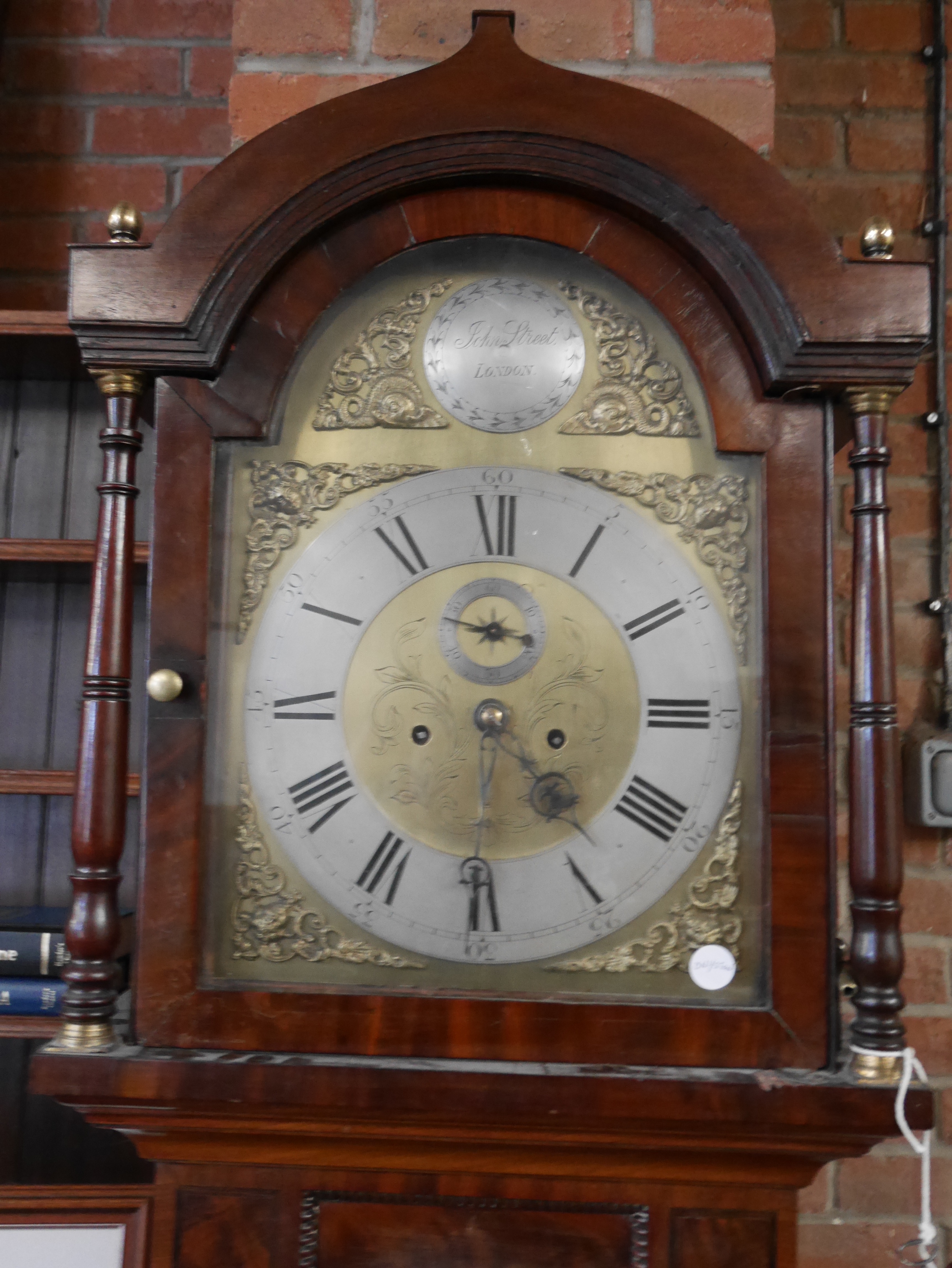 Mahogany long cased clock with brass face by John Street, London - Image 2 of 6