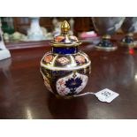 13cm Crown Derby pot and lid (1st condition)