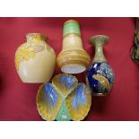 Doulton, Shelley & Grays vases plus Shelley dish