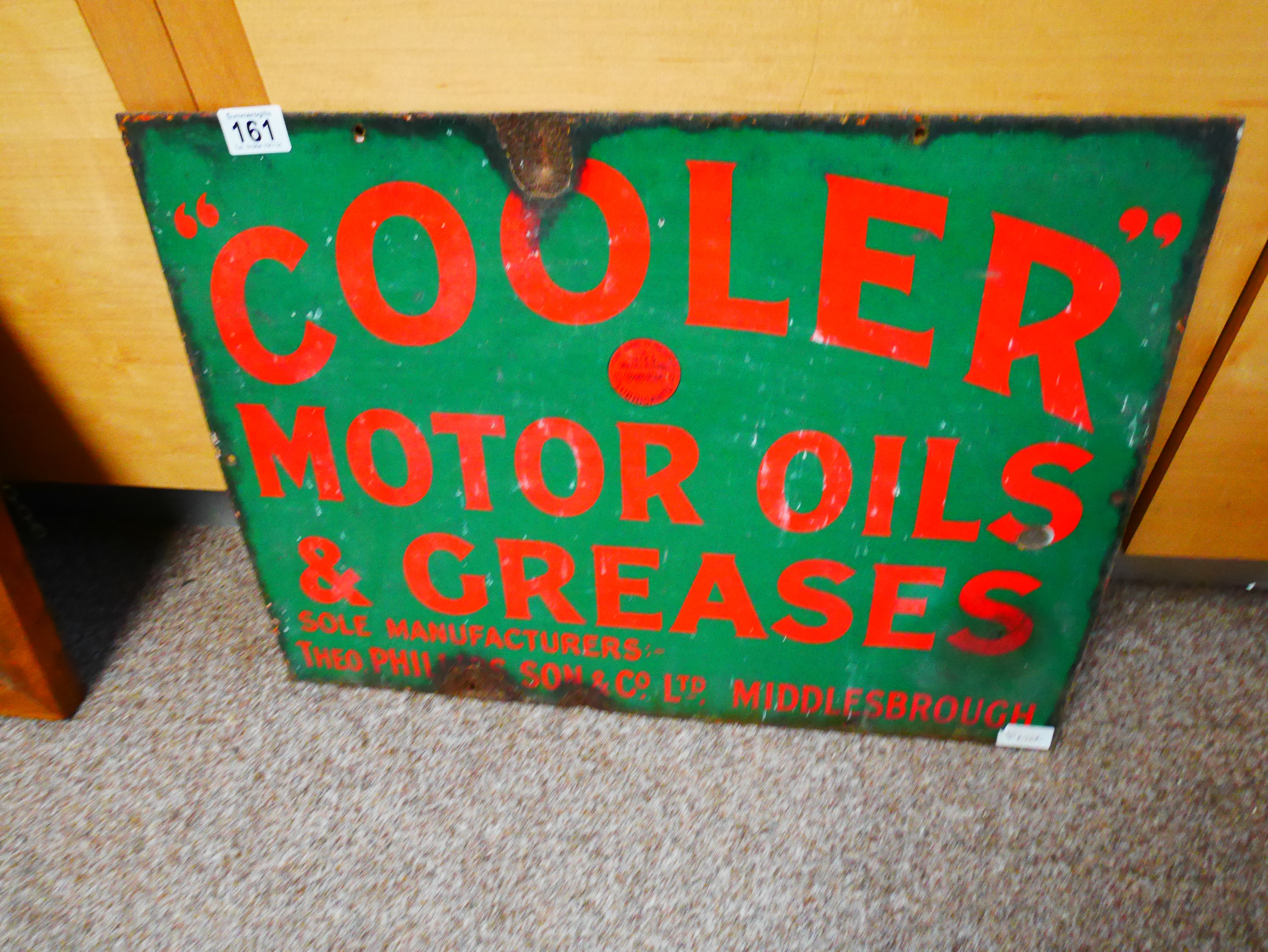 Cooler motor oil enamel sign - Image 7 of 7