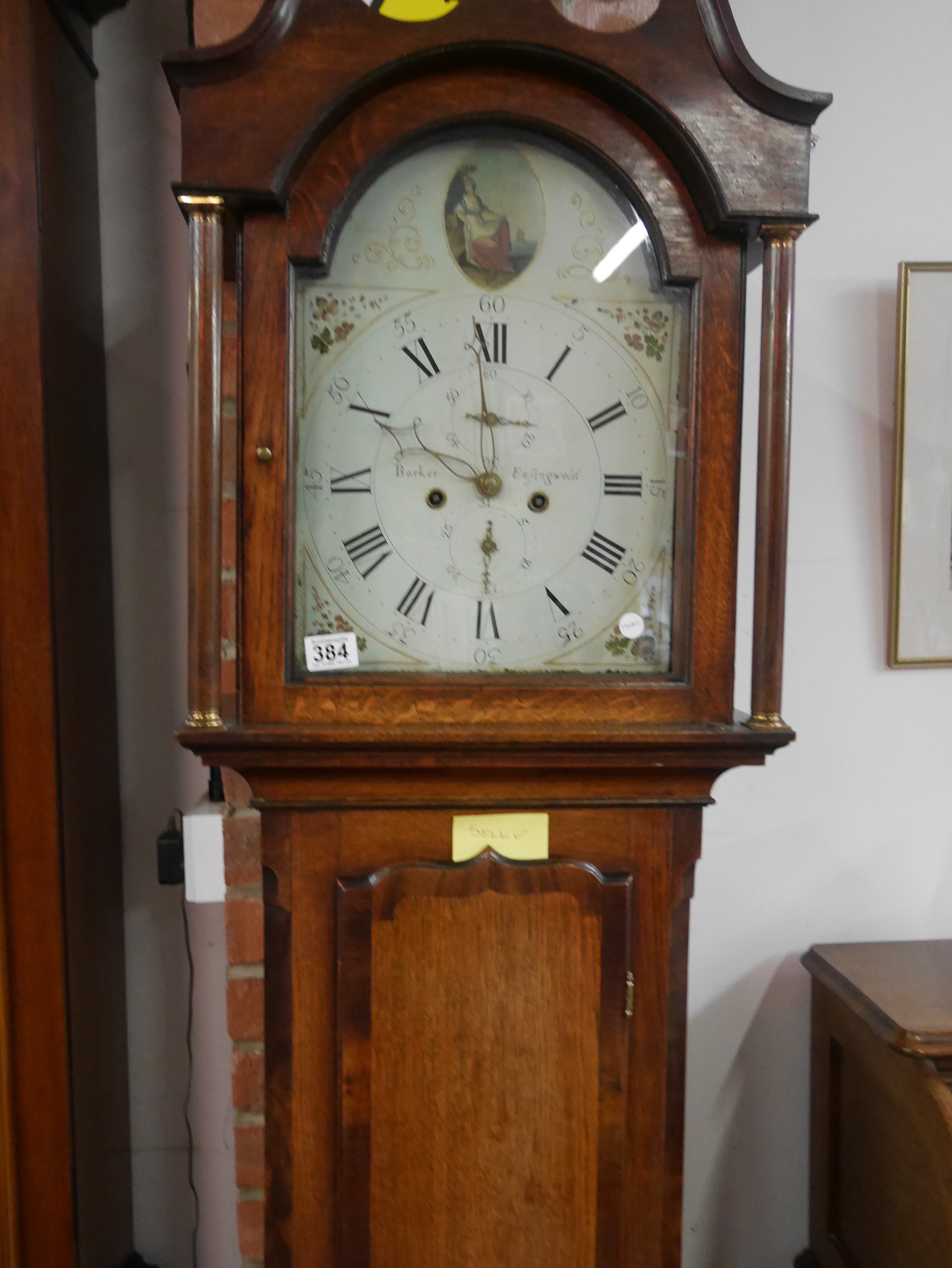 Oak longcased clock by Barker of Easingwold