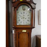 Oak longcased clock by Barker of Easingwold