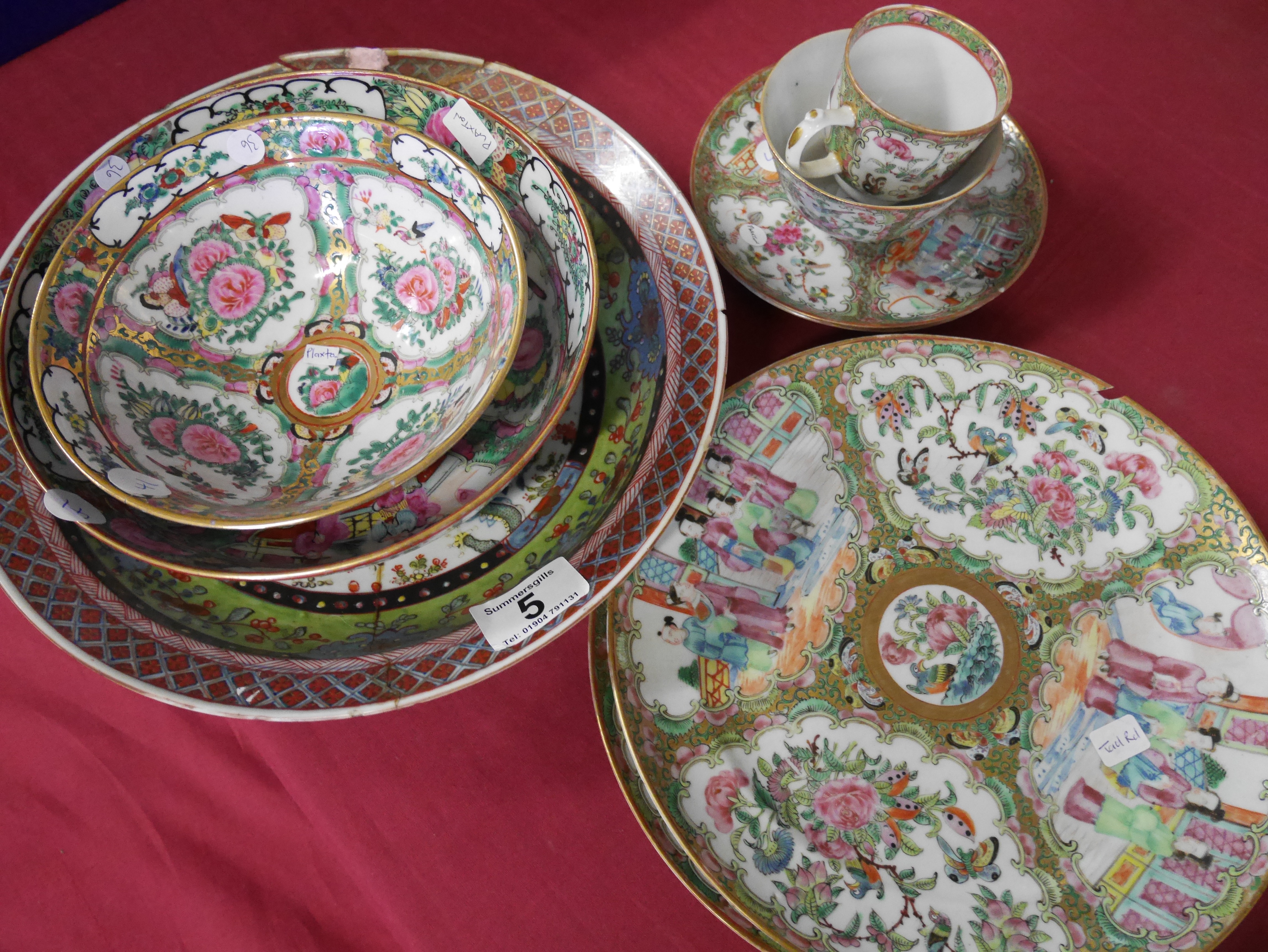 Collection of Oriental plates and bowls