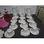 Crown Staffordshire Marianne Coffee set (1 coffee pot cracked)
