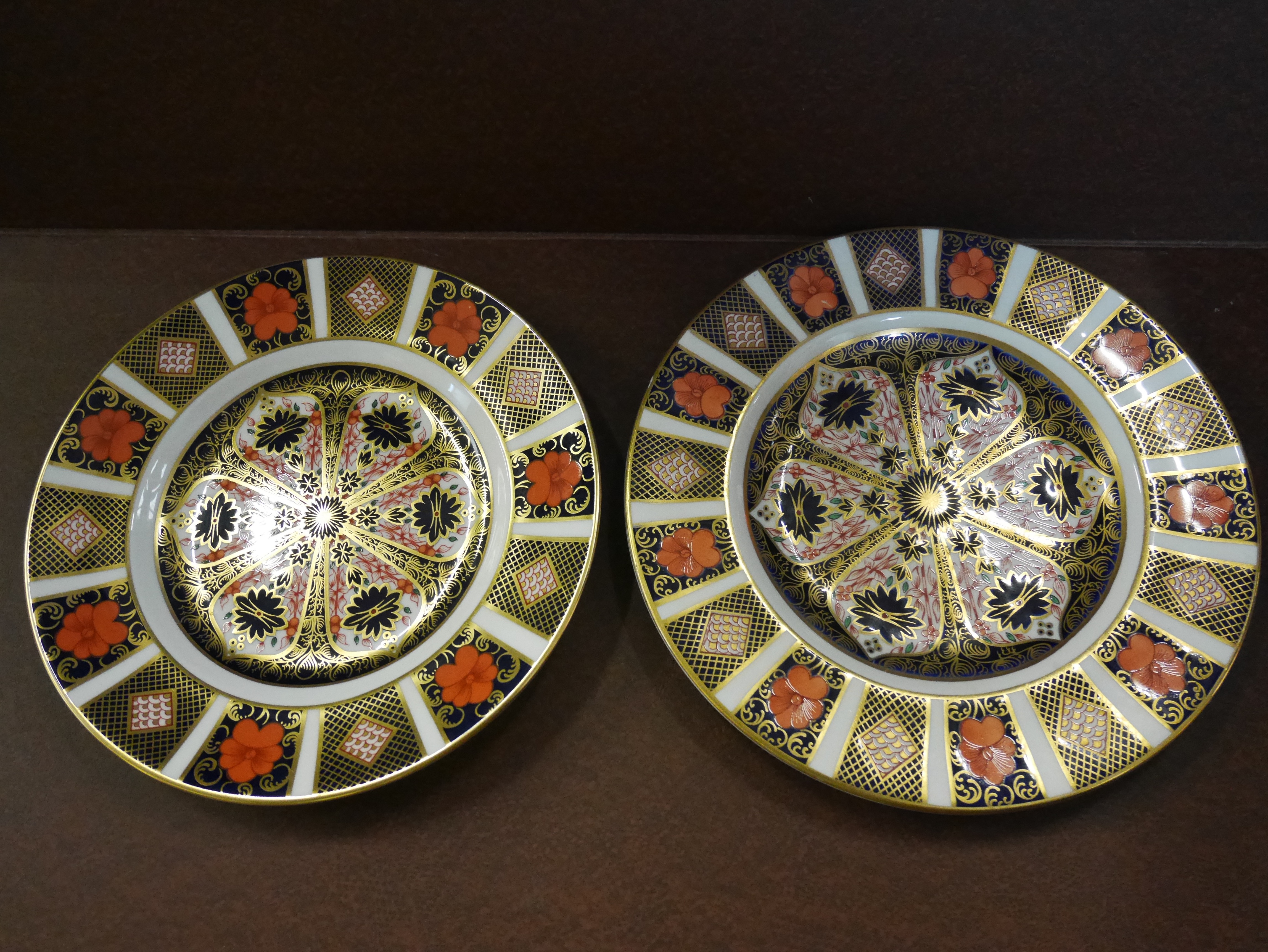 Crown Derby plates 27cm x 2 (1st & 2nd cond.)