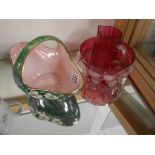 Maling and Ruby glass items