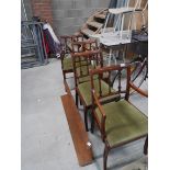 4 Mahogany dining chairs
