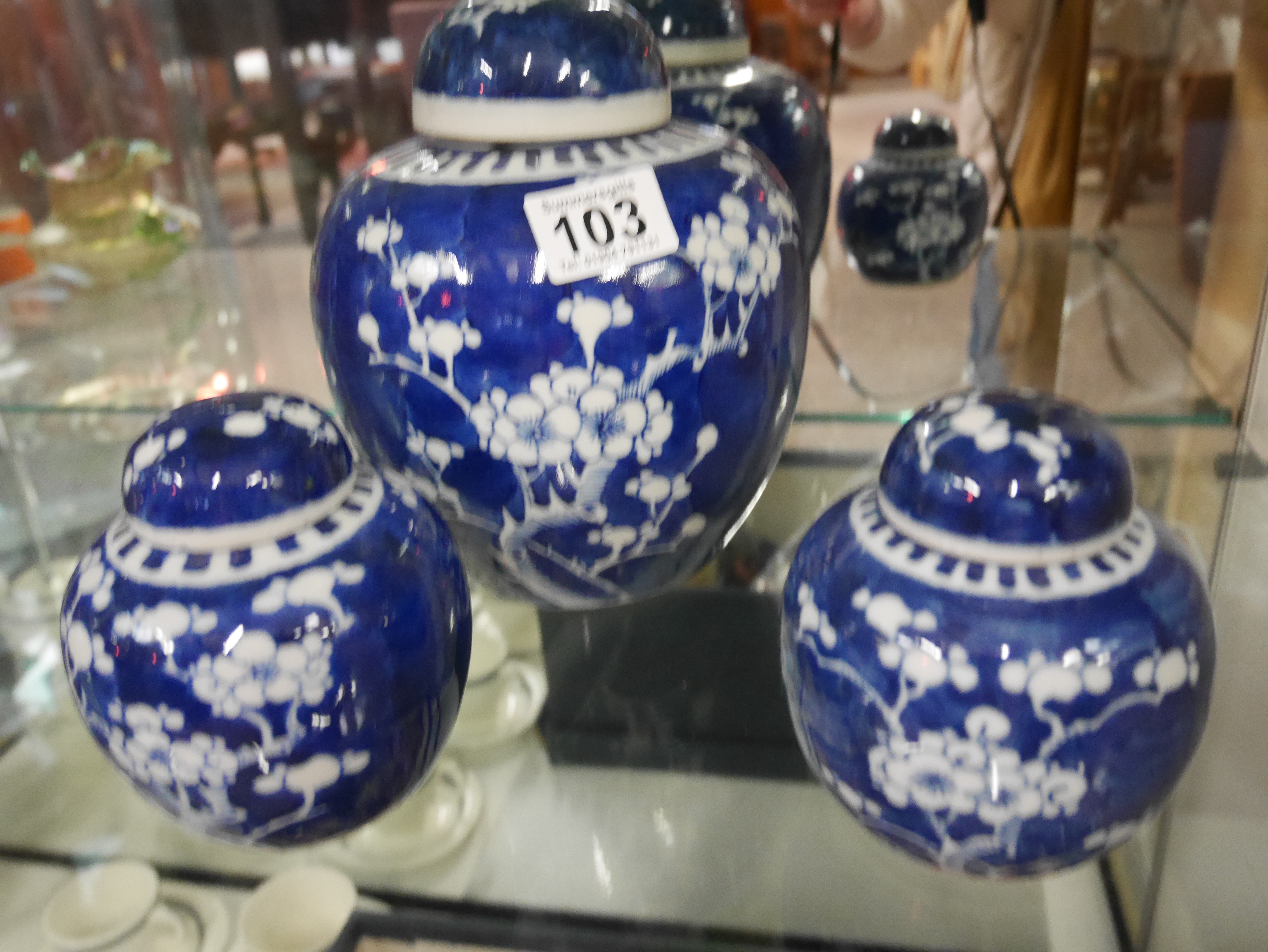 3 x Chinese tea jars