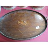 Antique Mahogany inlaid tray