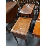 Oak gate leg table and sewing box