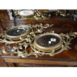 2 gilt mirrors (damaged)