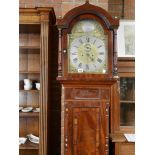 Mahogany longcased clock with bras face John Street London