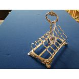 Silver plated (?) toast rack