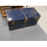 Blue tin trunk