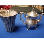 Silver plate jug and pot