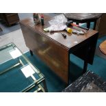 Antique drop leaf dining table