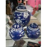 3 Chinese tea jars