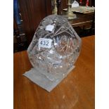 Cut glass basket