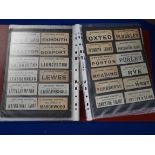 Collection of Railway luggage labels