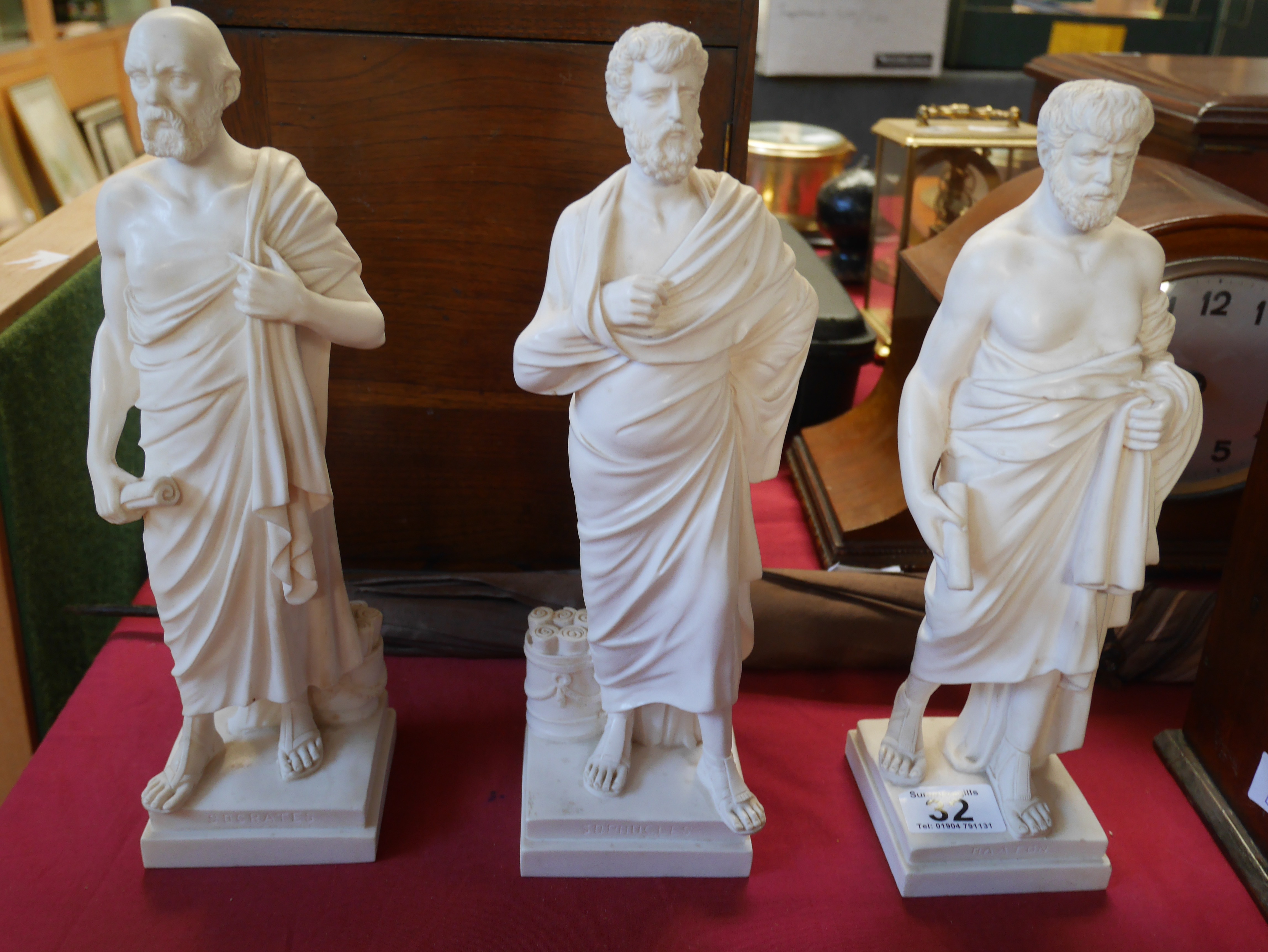 3 x Greek figures