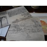 Collection of unframed Geoffrey Jenkinson sketches and paintings