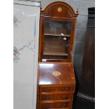 Repro. Yew bureau bookcase