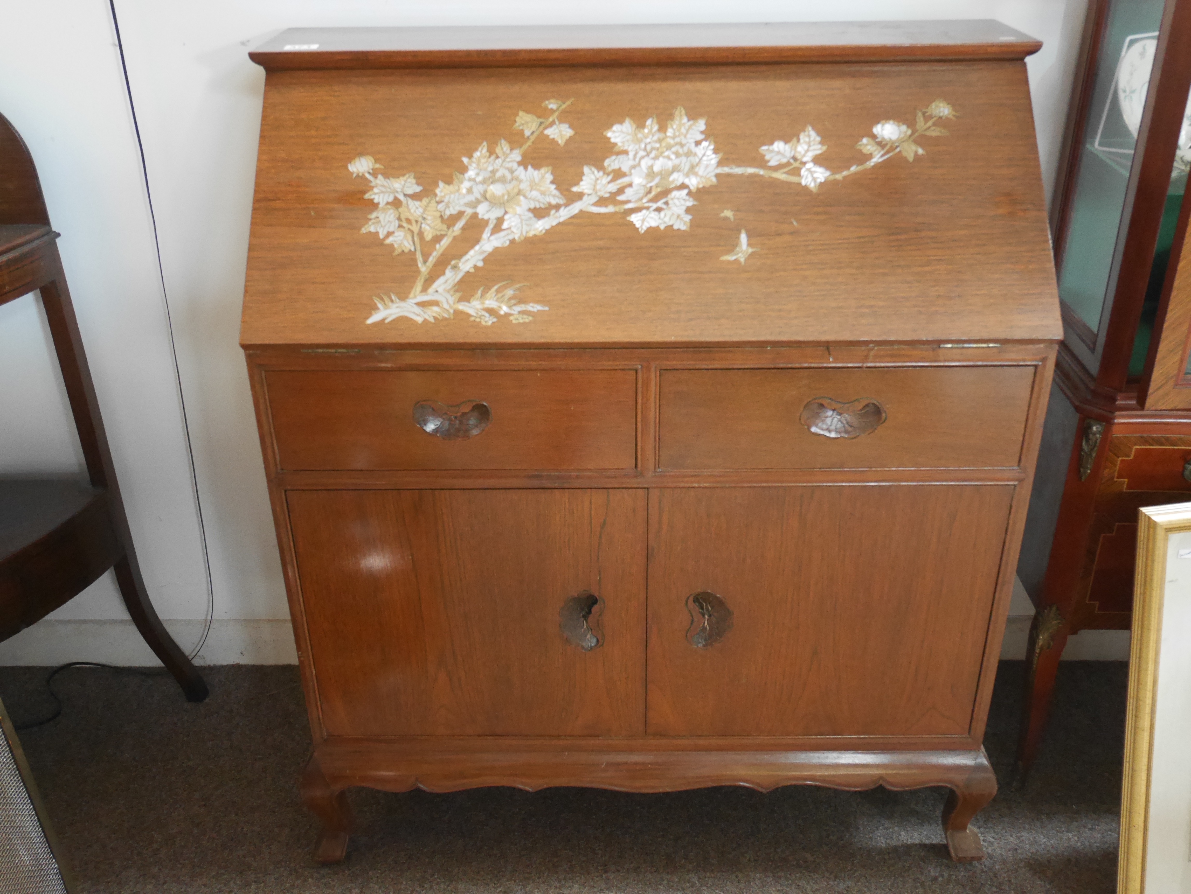 Mother of Pearl inlaid bureau