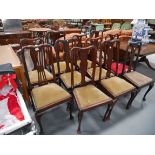 11 mahogany Queen Anne Chairs