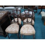 4 Victorian dining chairs