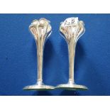 Pair of Birmingham silver vases