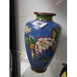 Cloisonne pair of vases (damaged)