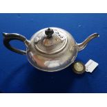 Silver tea pot and watch