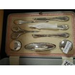 Silver dressing table set