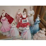Collection of miniature Doulton ladies