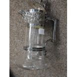 Silver plated claret jug