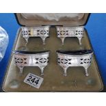 Silver cruet/condiment set